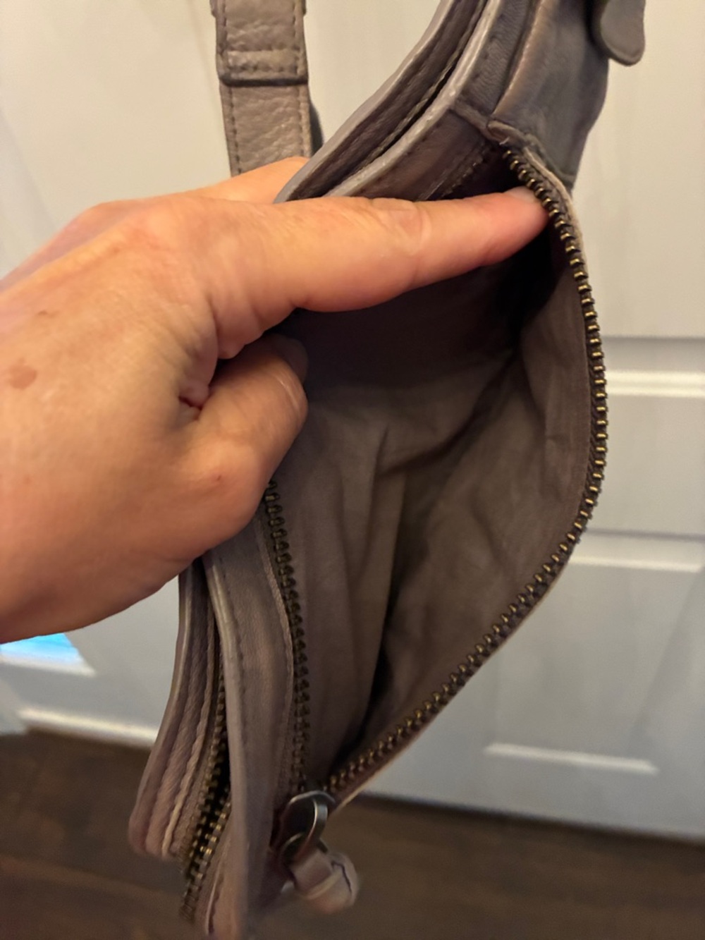 Free People Goat Leather Crossbody Sling Bag - Picture 7 of 12